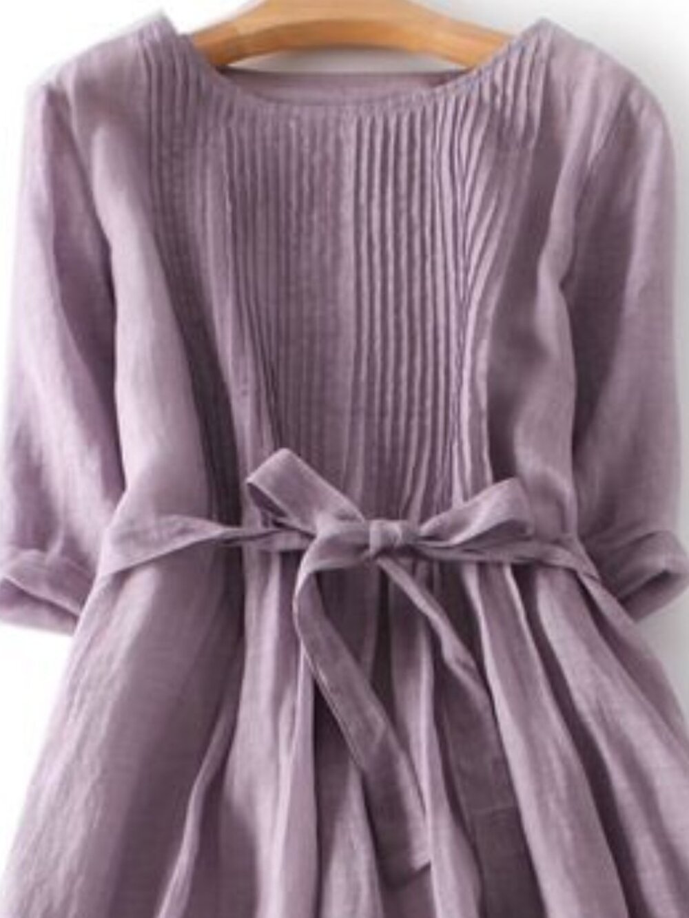 Women's Summer Cotton Linen Dress - Picture 2 of 5